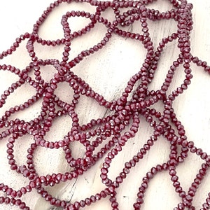 3mm Crystal Faceted Beads-Ruby lot