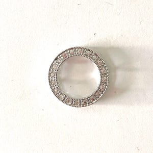 Rhodium CZ Circle Component-15mm