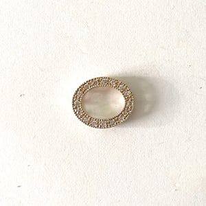 Gold Plate CZ Oval Component