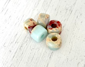 Large Hole Stone Beads_Serpentine