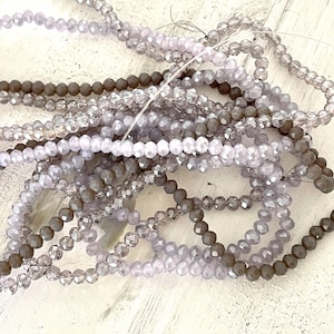 4mm Crystal Faceted Beads-Purple Lot