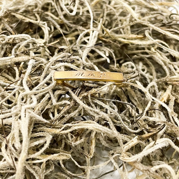 Tiny Gold Monogram Pin - image 1