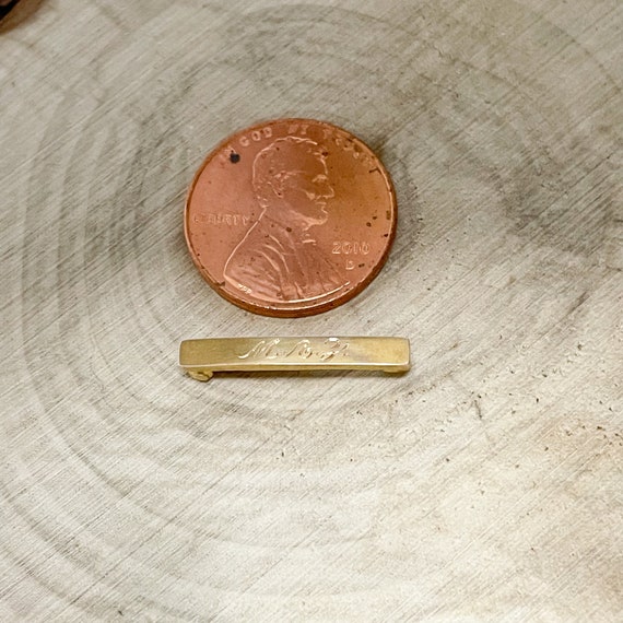 Tiny Gold Monogram Pin - image 5