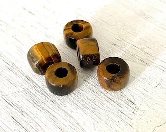 Large Hole Stone Beads_Tigers Eye