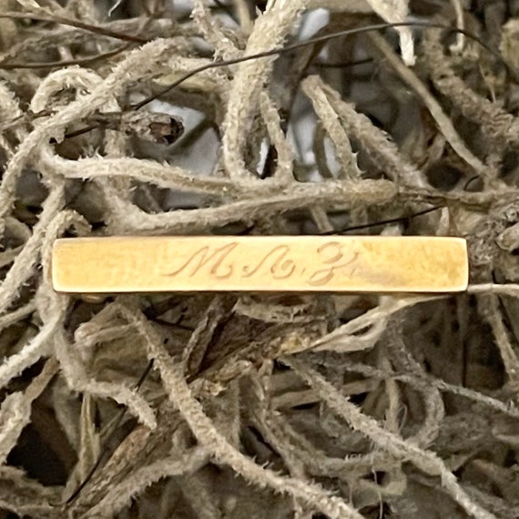 Tiny Gold Monogram Pin - image 3
