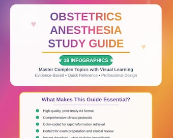 Obstetrics Anesthesia Study Guide | 18 Infographics