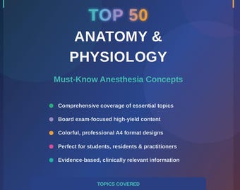 Top 50 Anatomy & Physiology – Must-Know Anesthesia Concepts