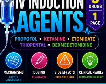 IV Induction Agents Cheat Sheet