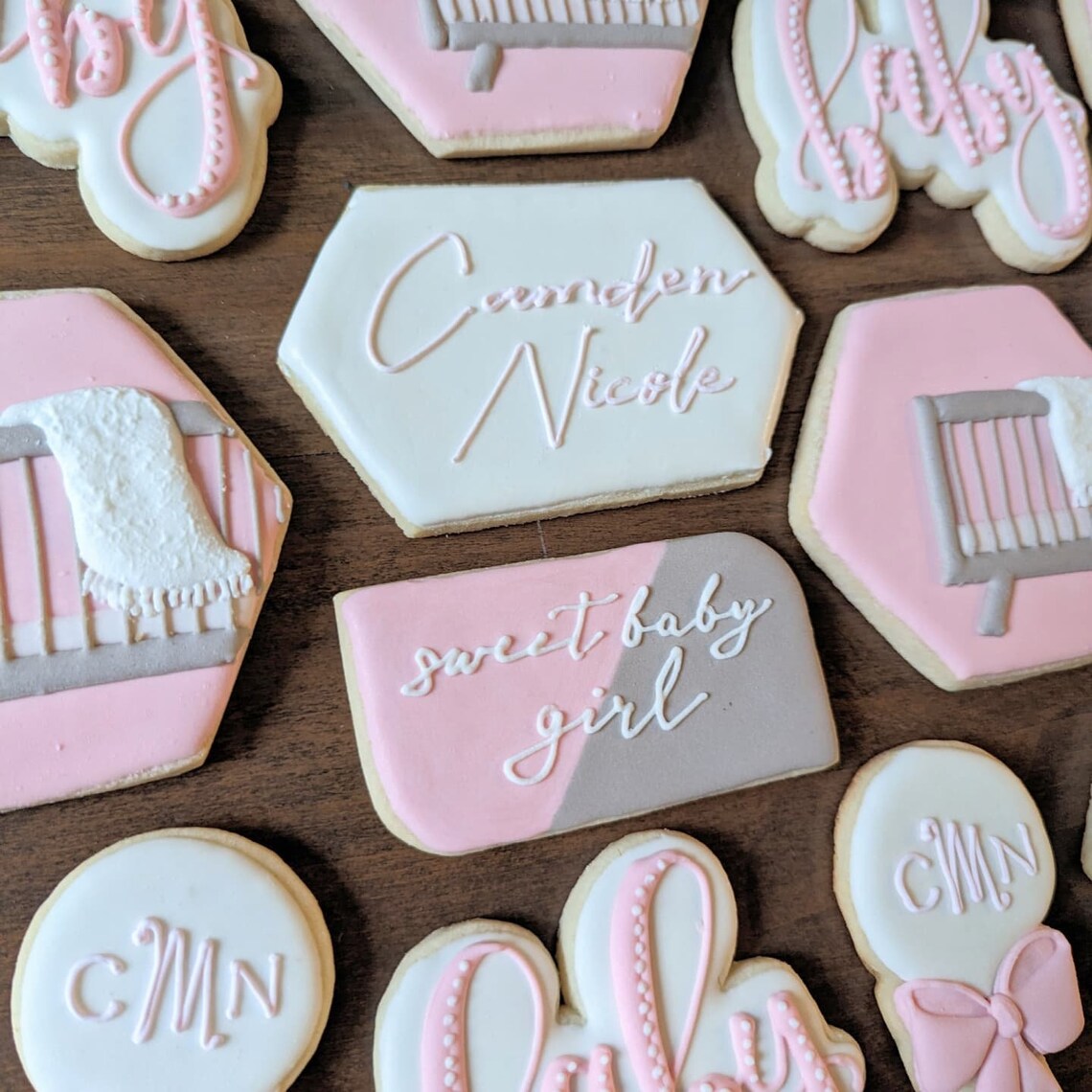 Custom Baby Shower Cookies Etsy