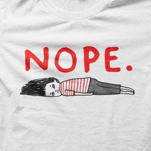 NOPE おもしろ漫画ジョークTシャツ M5672