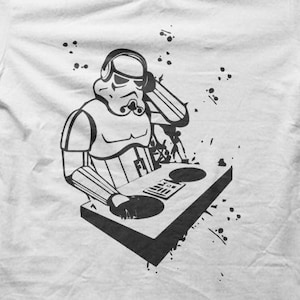 Stormtrooper DJ Joke Parody Sci-Fi T-shirt M5589