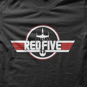 Red Five X-Wing Fighter Parody Sci-Fi T-shirt M5575