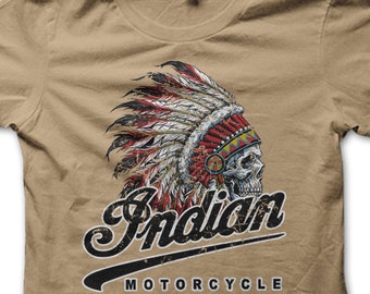 Motorcycle Biker Skull inspired Custom Chopper Cafe Racer printed Biker Motorrad T-shirt