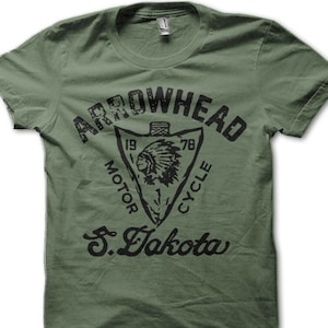 Indian  Arrowhead Biker Scout Vintage Classic printed T-shirt