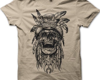 Voodoo Luck Baron Samedi Skull mythology printed T-shirt
