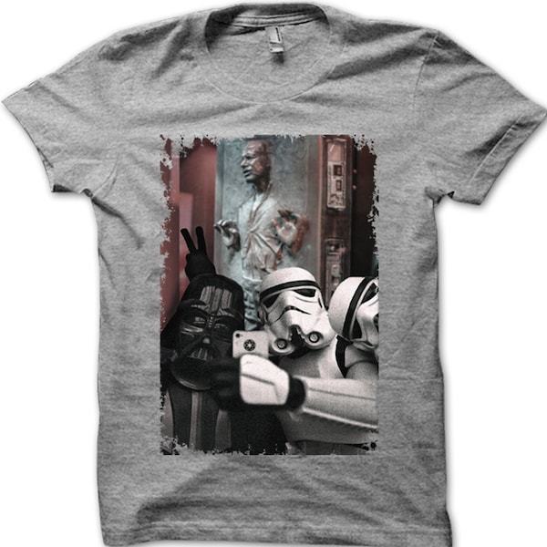 StormTrooper Darth Vader Selfie Han Solo Frozen in Carbonite t-shirt