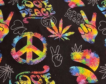 Love, Peace, Rainbow French Terry