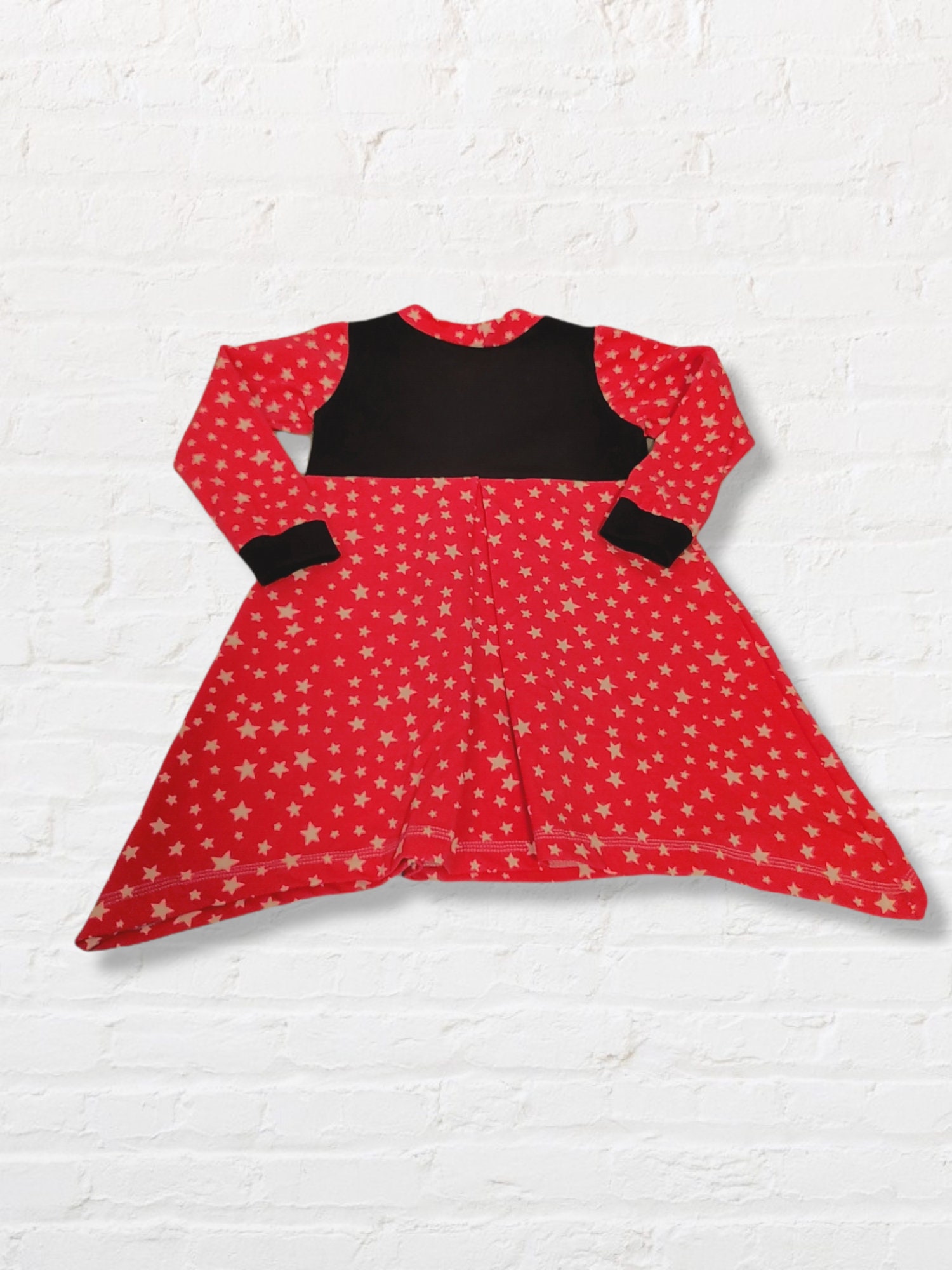 Dress Long Sleeve Rabbit Embroidery, Size 104 Red - Etsy