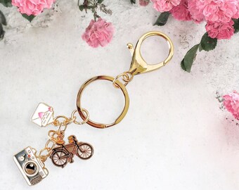 Cute Camera Keychain, Paris Souvenir, Bag Charm, Purse Charms, Backpack Accessories