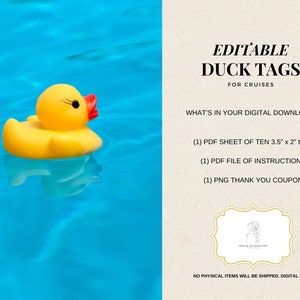 Cruise Duck Tags, Editable, Fill and Print image 4