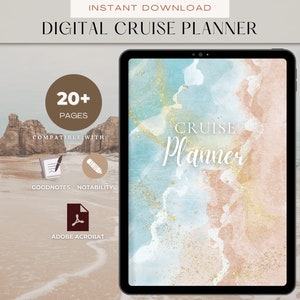 Digital Cruise Planner for Goodnotes, Notability and Adobe Acrobat