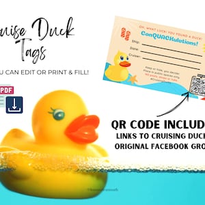 Cruise Duck Tags, Editable, Fill and Print image 3