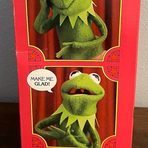 1978 Fisher Price Kermit the Frog Muppet Hand Puppet Vintage Kermit Muppet Show Puppet in the Original Box image 6