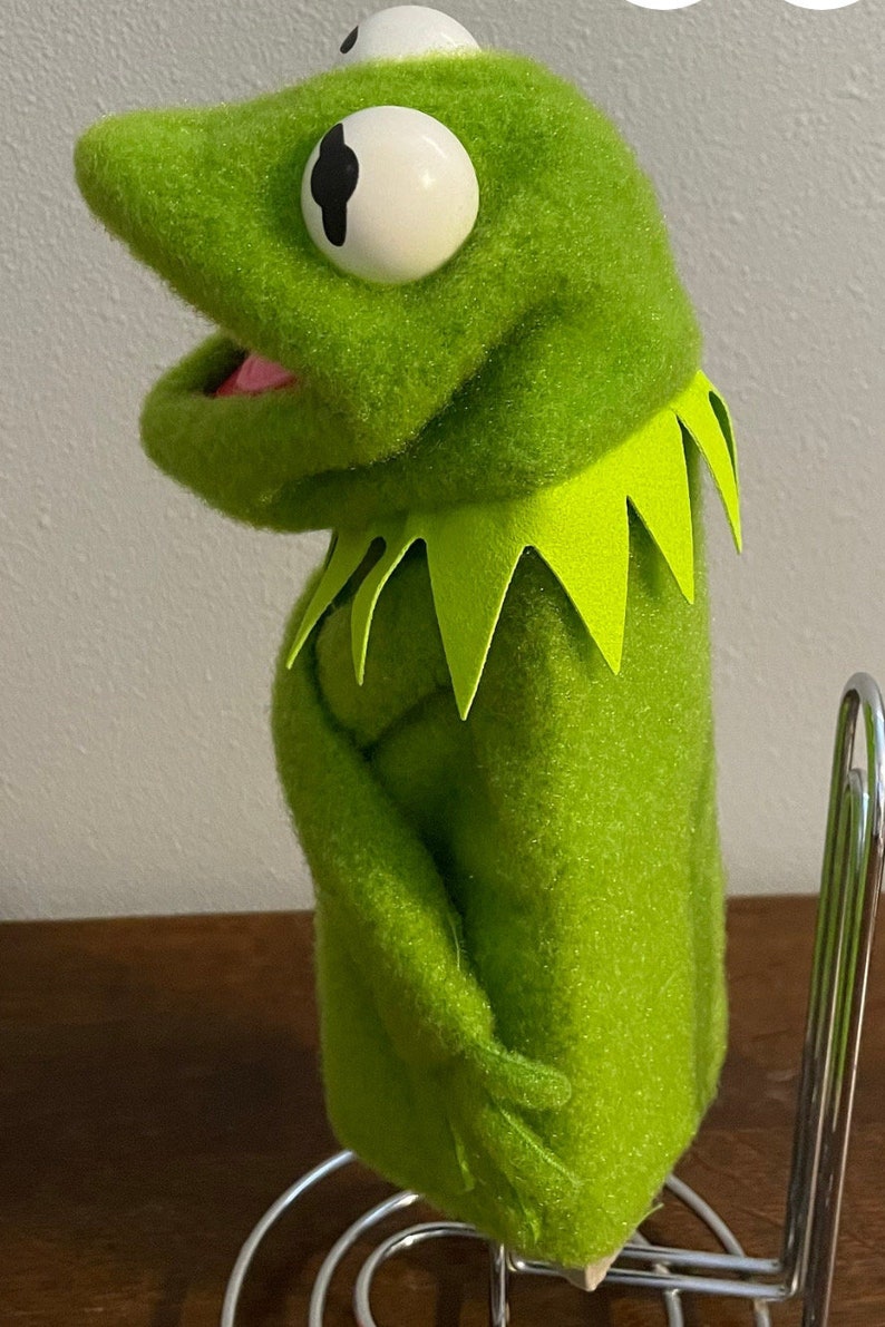 1978 Fisher Price Kermit the Frog Muppet Hand Puppet Vintage Kermit Muppet Show Puppet in the Original Box image 3