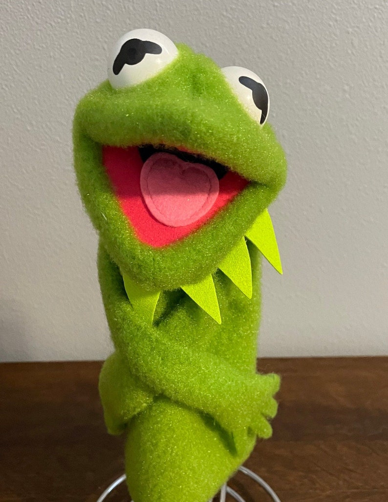 1978 Fisher Price Kermit the Frog Muppet Hand Puppet Vintage Kermit Muppet Show Puppet in the Original Box image 2