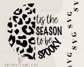 spooky halloween svg | halloween door hanger svg | spooky svg | leopard svg | fall svg