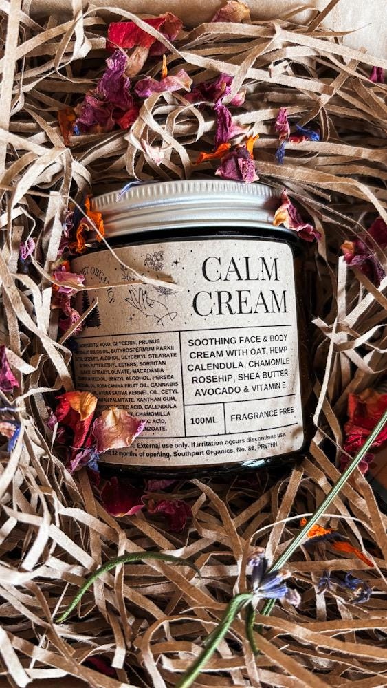 Calm Cream - A Natural, Organic, Fragrance Free Moisturiser for