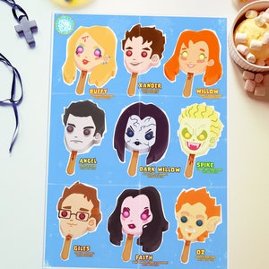 ¡Sunnypops! Buffy Ice Cream // Personaje de paleta Menú A4 Imprimir