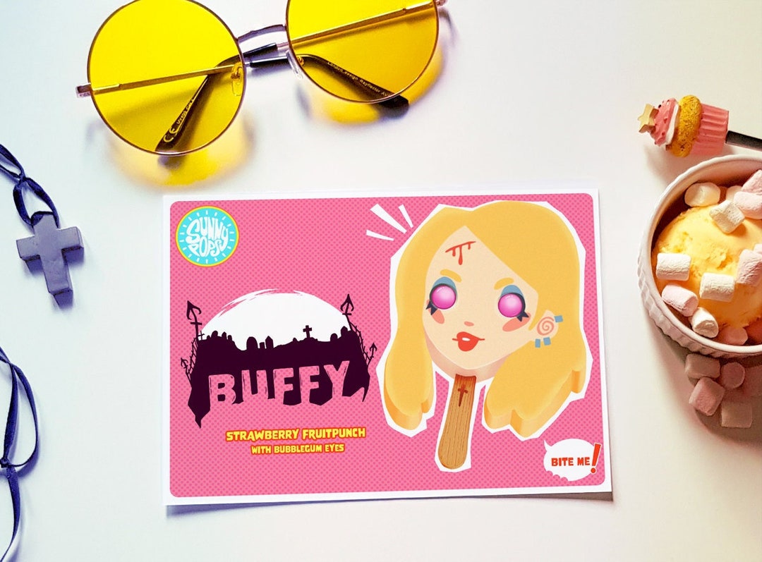 Sunnypops Buffy Ice Cream // Popsicle Characters 5x7 Etsy