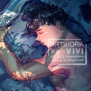 DC Nightwing Sleeping Batboy Print - A4