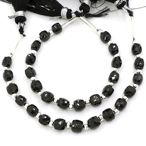 Faceted Black Tourmaline Cube Beads: 3D Gemstone Jewelry Making