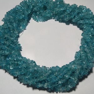 Sky Blue Apatite Chip Beads: Gemstone Jewelry Making, 17/34 Inch