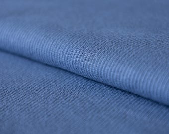Tejido de punto acanalado grueso - Azul vaquero - 400 g/m²