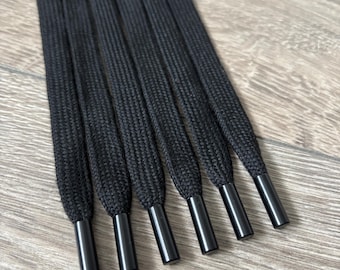 Cordoncino piatto intrecciato con coulisse 12 mm - Nero