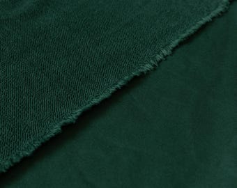Felpa francesa gruesa con ribete a juego - Verde oscuro - 400 g/m² - 100 % algodón