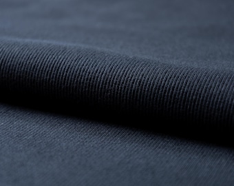 Tejido de punto acanalado grueso - Carbón - 400 g/m²