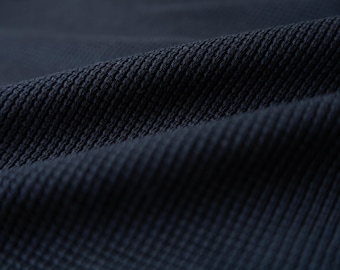 Tejido de punto gofrado - Negro empolvado - 280 g/m²