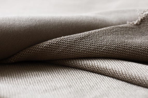 Heavyweight French Terry with Matching Rib - Taupe - 380 GSM