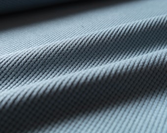 Tejido de punto gofrado - Azul empolvado - 280 g/m²