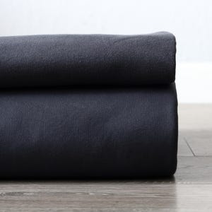 French Terry with Matching Rib - Blue Charcoal - 380 GSM