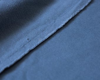 Tejido French Terry - Azul empolvado - 340 g/m² - 85 % algodón/15 % poliéster - Medio metro