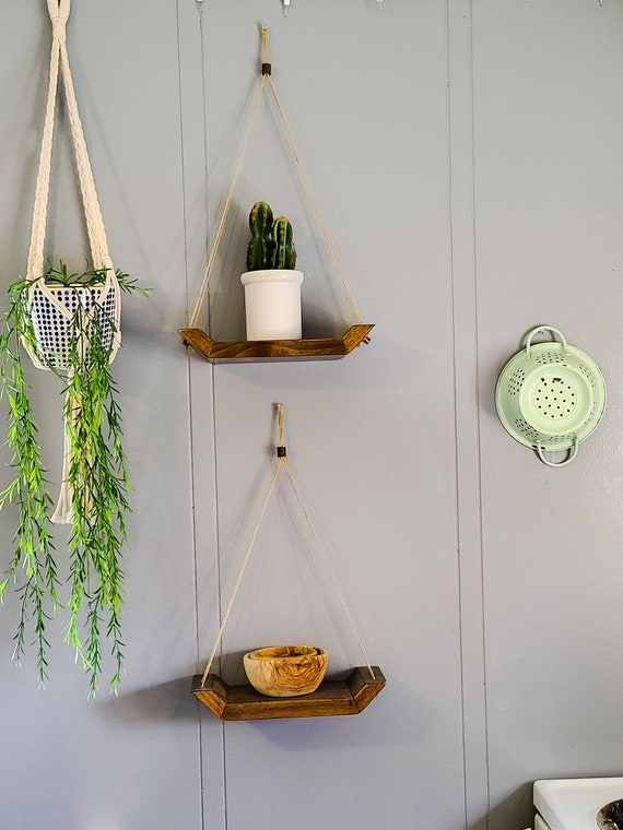 Hanging Wall Shelves Etsy