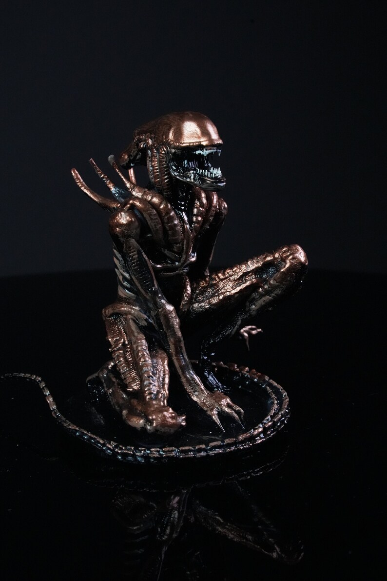 Alien Xenomorph Figure, Alien Xenomorph Statue, Xenomorph Bronze 3d