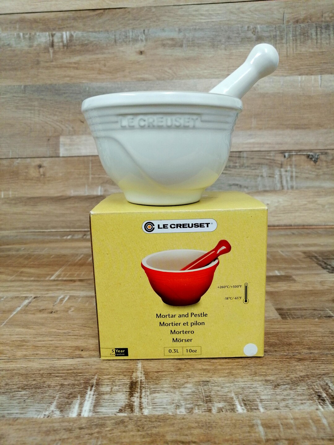 Le Creuset White Stoneware Pestle & Mortar BNWT NEW in Etsy