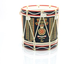 Vintage Military-Style Drum Ice Bucket – Queen's Lancashire Regiment Inspired | Unique Barware | Regimental Decor | Home Bar Gift