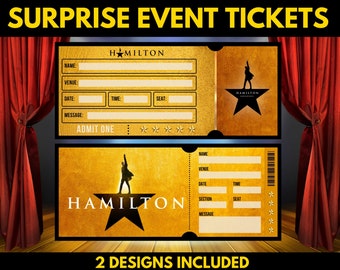 hamilton ticket etsy